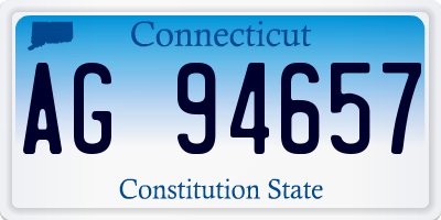 CT license plate AG94657