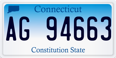 CT license plate AG94663