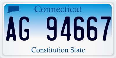 CT license plate AG94667
