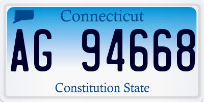 CT license plate AG94668