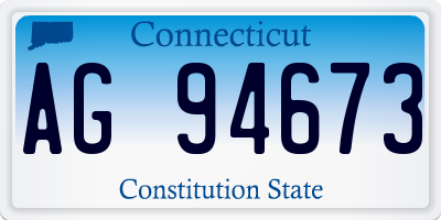 CT license plate AG94673