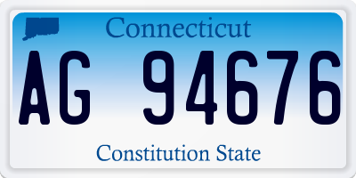 CT license plate AG94676