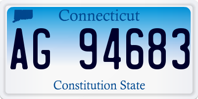CT license plate AG94683