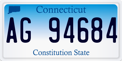 CT license plate AG94684