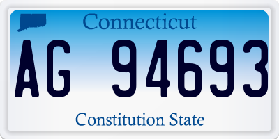 CT license plate AG94693