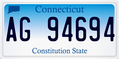CT license plate AG94694