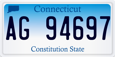 CT license plate AG94697