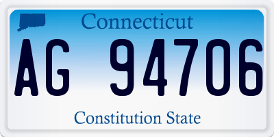 CT license plate AG94706