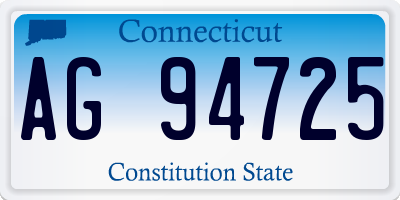 CT license plate AG94725