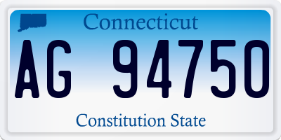 CT license plate AG94750