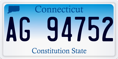 CT license plate AG94752