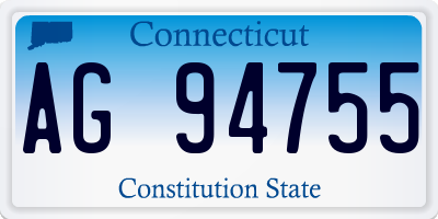 CT license plate AG94755