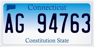 CT license plate AG94763