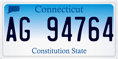 CT license plate AG94764