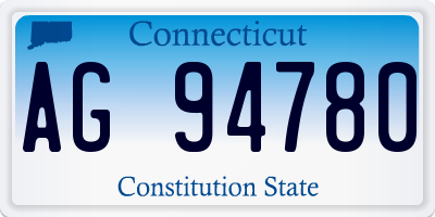 CT license plate AG94780