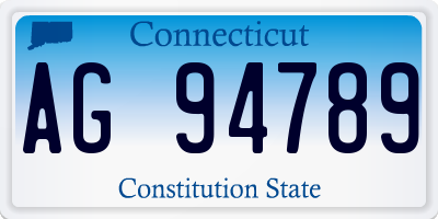 CT license plate AG94789