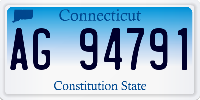 CT license plate AG94791