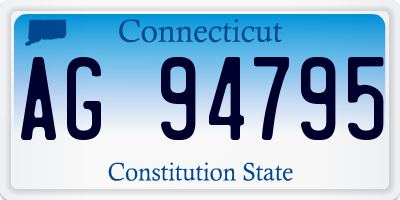 CT license plate AG94795