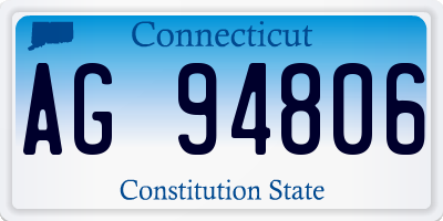 CT license plate AG94806