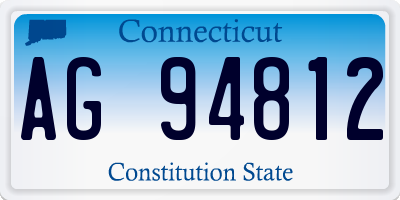 CT license plate AG94812