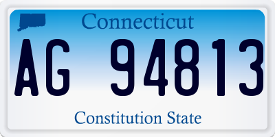 CT license plate AG94813