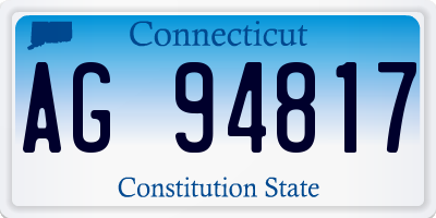 CT license plate AG94817