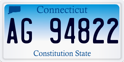 CT license plate AG94822