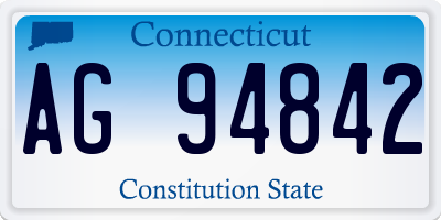 CT license plate AG94842