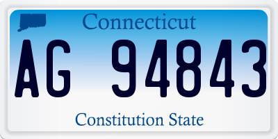 CT license plate AG94843