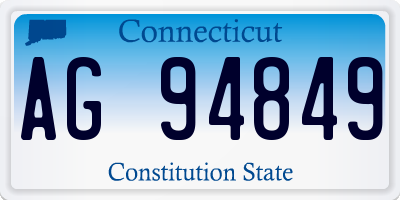 CT license plate AG94849