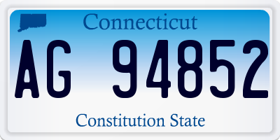 CT license plate AG94852