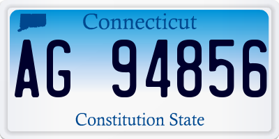 CT license plate AG94856