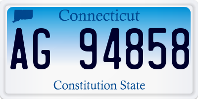 CT license plate AG94858