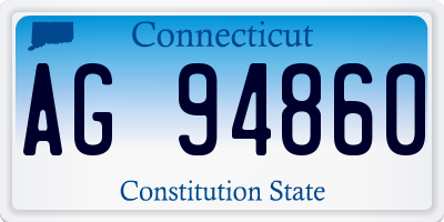 CT license plate AG94860
