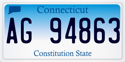 CT license plate AG94863