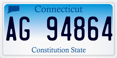 CT license plate AG94864