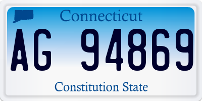 CT license plate AG94869