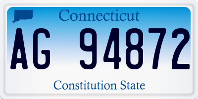 CT license plate AG94872