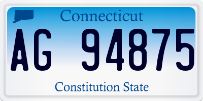 CT license plate AG94875