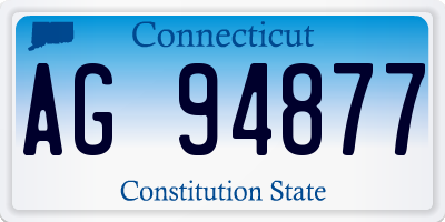 CT license plate AG94877