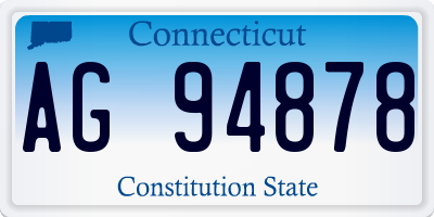 CT license plate AG94878