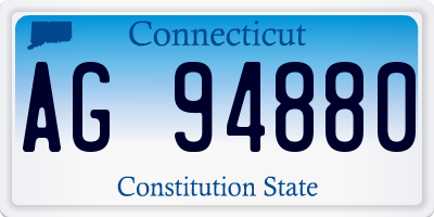 CT license plate AG94880