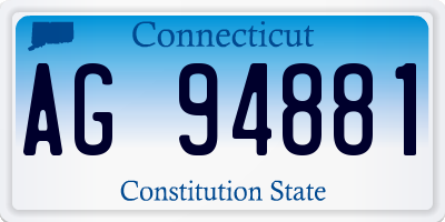 CT license plate AG94881