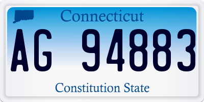 CT license plate AG94883