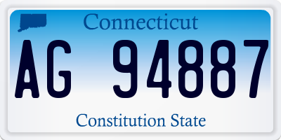 CT license plate AG94887