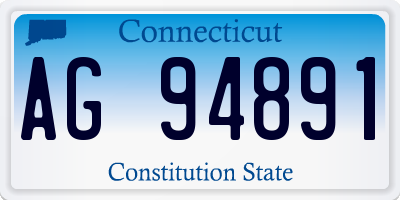 CT license plate AG94891