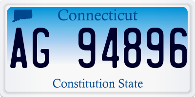 CT license plate AG94896