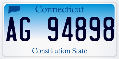CT license plate AG94898