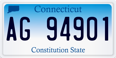 CT license plate AG94901