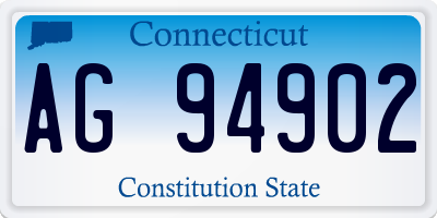 CT license plate AG94902